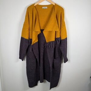 World Market Oversized BOHO Western Fringe Chunky Open Front Cardigan Sweater OS